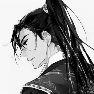 侠客头像男生古风黑白图片