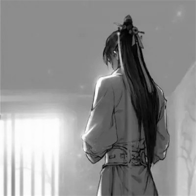 侠客头像男生古风黑白图片