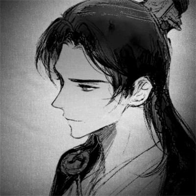 古风黑白头像男生水墨图片