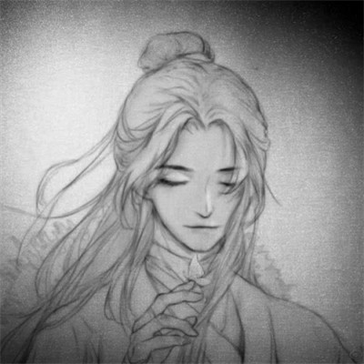 古风黑白头像男生水墨图片