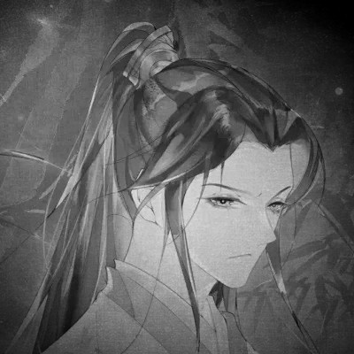 古风黑白头像男生水墨图片