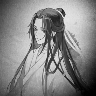 古风黑白头像男生水墨图片