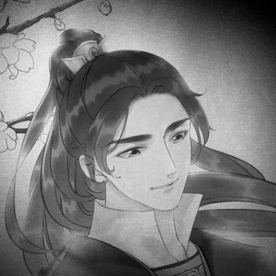 古风黑白头像男生水墨图片