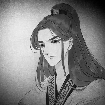 古风黑白头像男生水墨图片