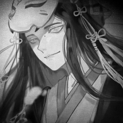 古风黑白头像男生水墨图片