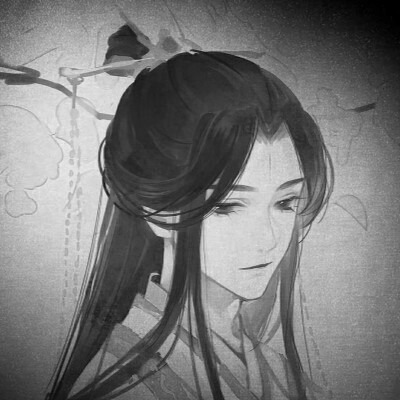 古风黑白头像男生水墨图片