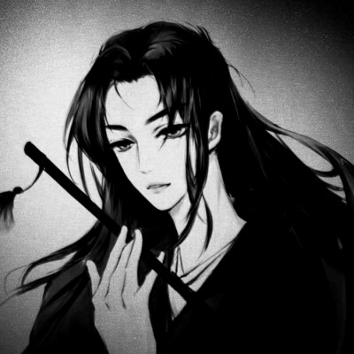 古风黑白头像男生水墨图片