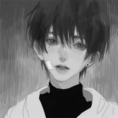 2025最新黑白头像男生高清图片