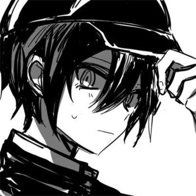 男生高冷帅气的头像黑白动漫图片