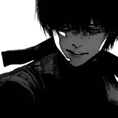 男生高冷帅气的头像黑白动漫图片