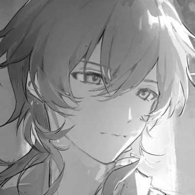 男生高冷帅气的头像黑白动漫图片