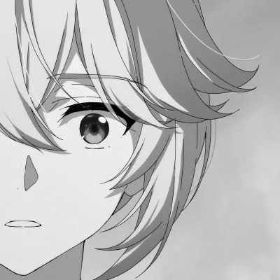 男生高冷帅气的头像黑白动漫图片