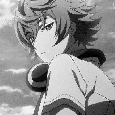 男生高冷帅气的头像黑白动漫图片