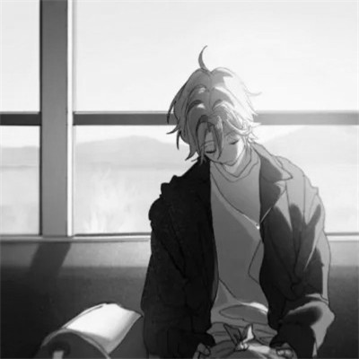 痞帅黑白动漫男头像图片