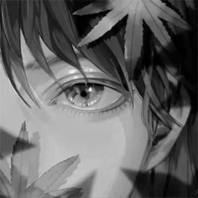 痞帅黑白动漫男头像图片