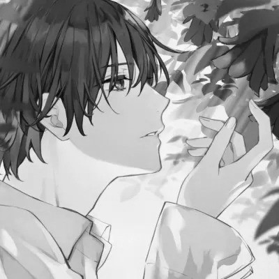 痞帅黑白动漫男头像图片