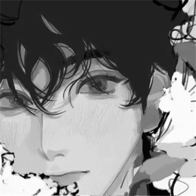 痞帅黑白动漫男头像图片