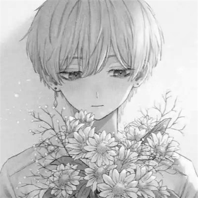 痞帅黑白动漫男头像图片
