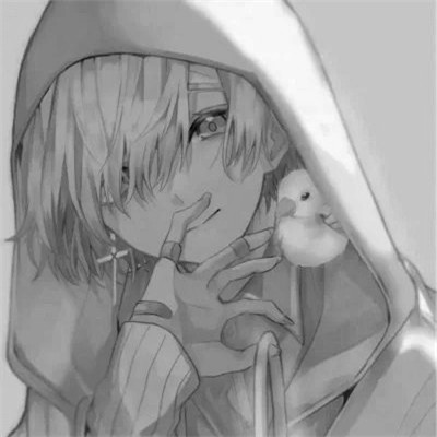痞帅黑白动漫男头像图片