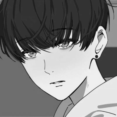 痞帅黑白动漫男头像图片