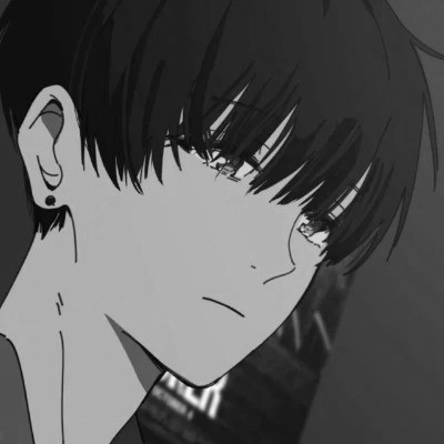 痞帅黑白动漫男头像图片