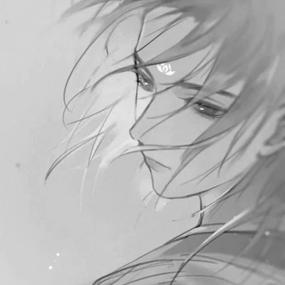 痞帅黑白动漫男头像图片