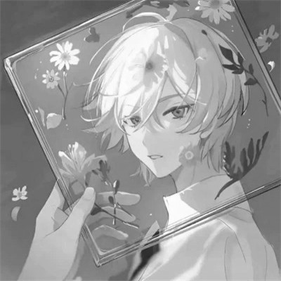 痞帅黑白动漫男头像图片
