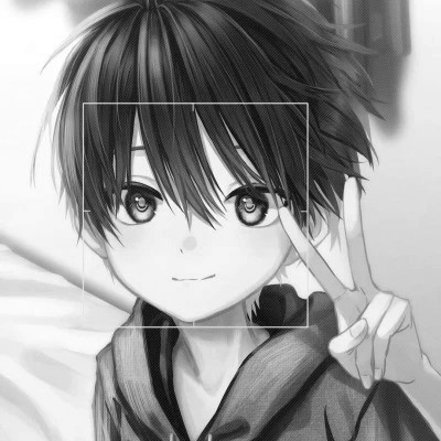 痞帅黑白动漫男头像图片