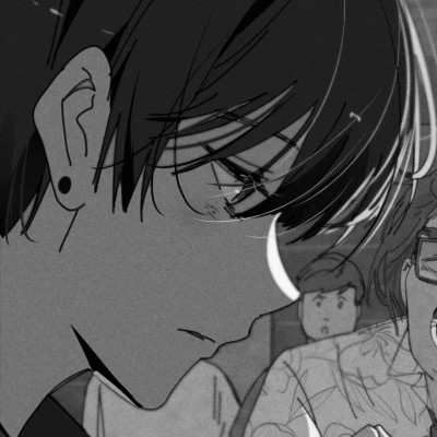 痞帅黑白动漫男头像图片