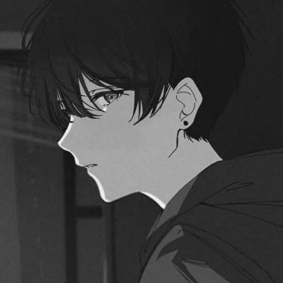 痞帅黑白动漫男头像图片