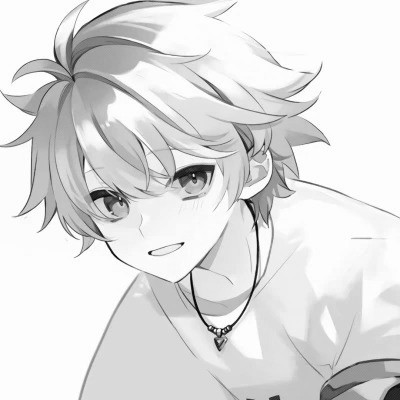 痞帅黑白动漫男头像图片