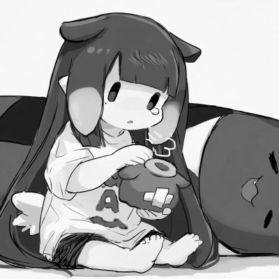 黑白动漫女头图片