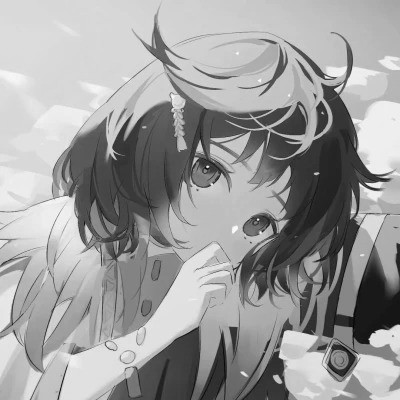 动漫黑白女生头像图片