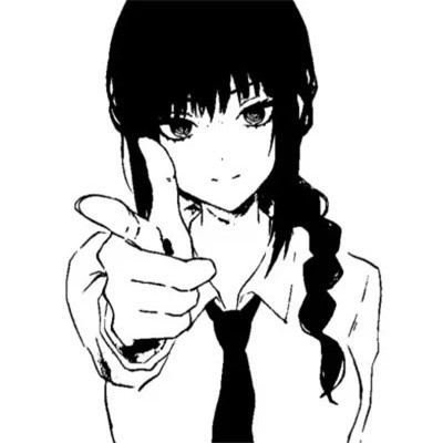 动漫黑白女生头像图片