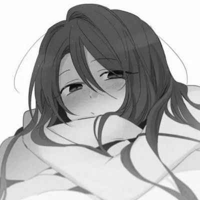 动漫黑白女生头像图片