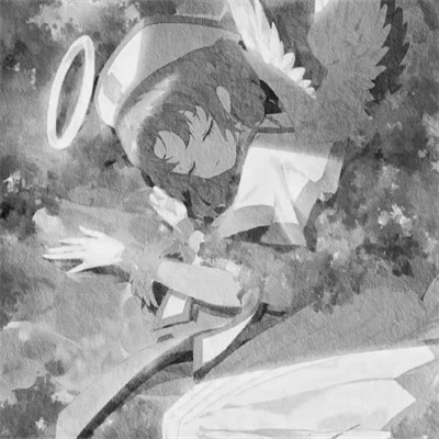 动漫黑白女生头像图片