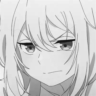 动漫黑白女生头像图片