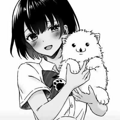 动漫黑白女生头像图片