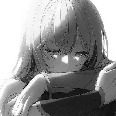 动漫黑白女生头像图片