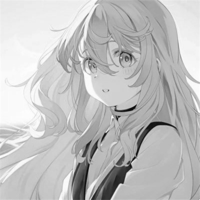 动漫黑白女生头像图片
