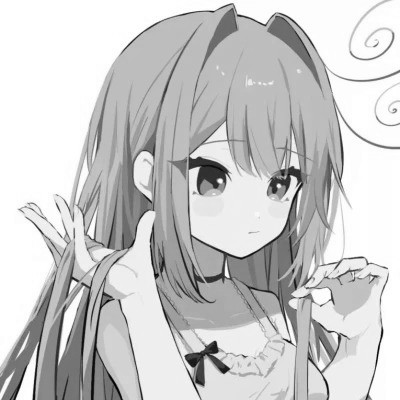 动漫黑白女生头像图片