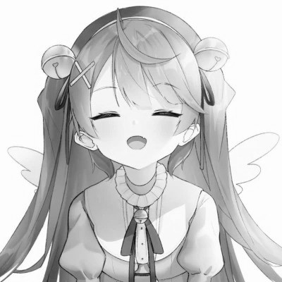动漫黑白女生头像图片