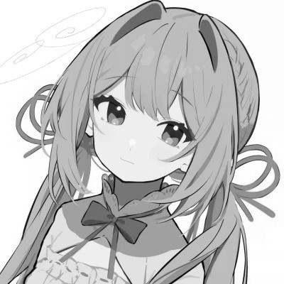 动漫黑白女生头像图片