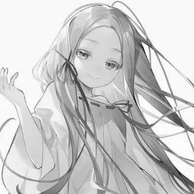 动漫黑白女生头像图片