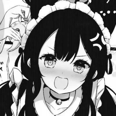 优质女生头像动漫黑白图片