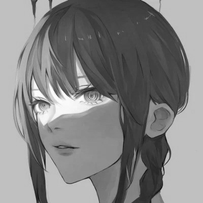 优质女生头像动漫黑白图片