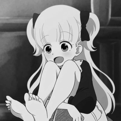 动漫女生头像黑白漫画图片