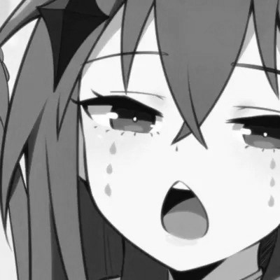 动漫女生头像黑白漫画图片