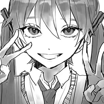动漫女生头像黑白漫画图片