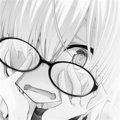 动漫女生头像黑白漫画图片